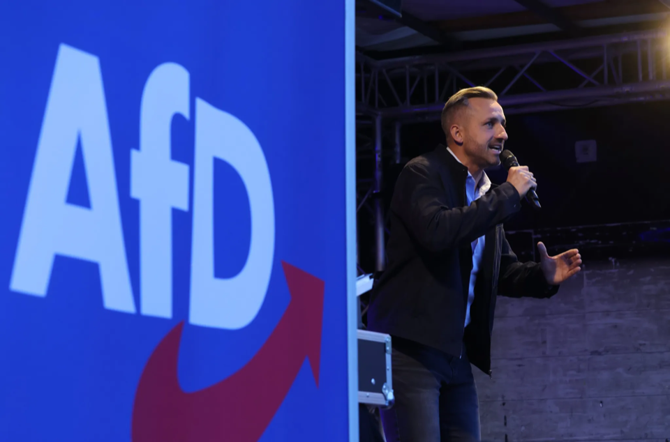 Source-supplied image for: Alternative for Germany party set for regional election triumph and could form the country’s first far-right state government since World War II