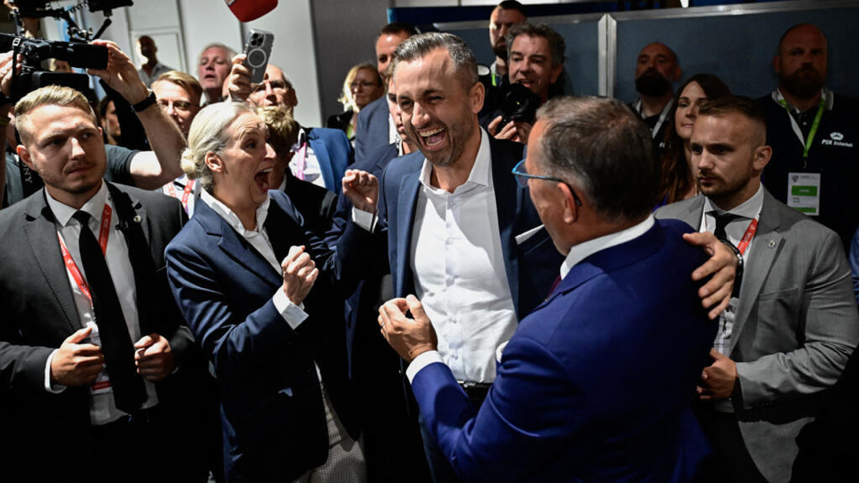 Source-supplied image for: "Ready to talk": German far-right celebrates victory